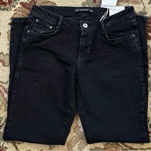 Zara Black Skinny Ankle Zip Jeans Women’s Sz 6